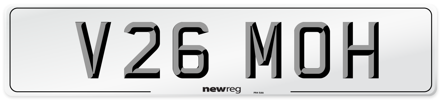 V26 MOH Number Plate from New Reg